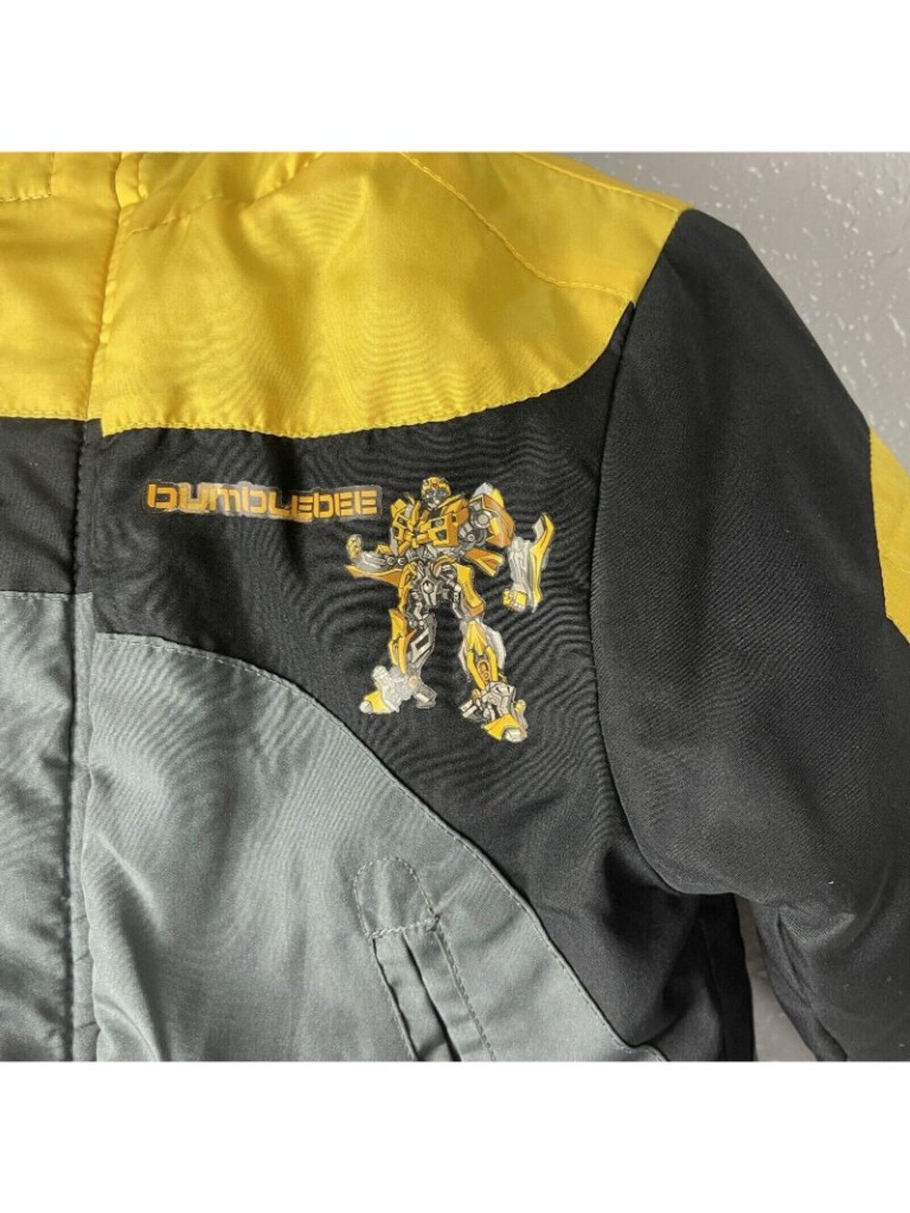Transformers Boys Jacket Yellow & Black 2T Polyester Bumblebee Graphic Hooded - Picture 3 of 6